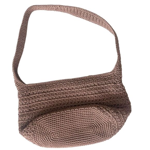 The Sak Woven Nutmeg Brown Zipper Top Small Handbag - Picture 6 of 16